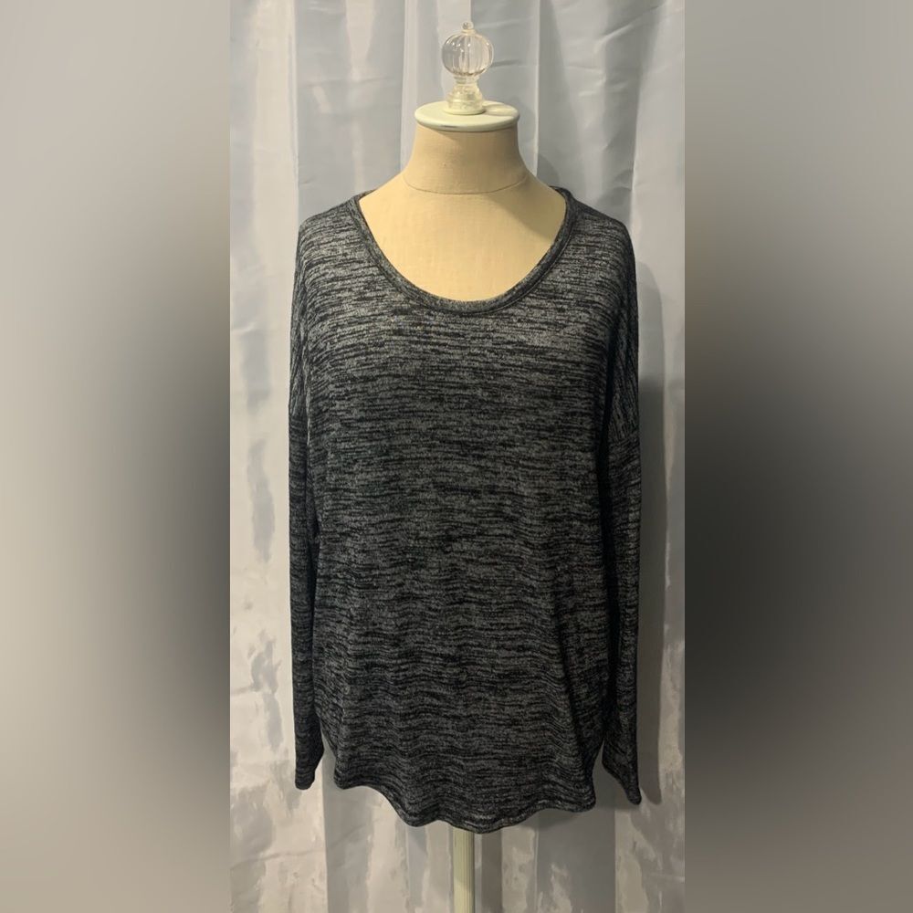 Rag & Bone Hudson Long Sleeve Crew Neck Women's Size M Grey Pullover Soft Shirt